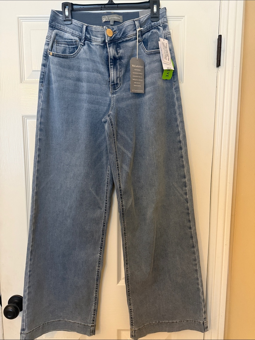 Women's High-Rise Wide Leg Jeans - Light Blue